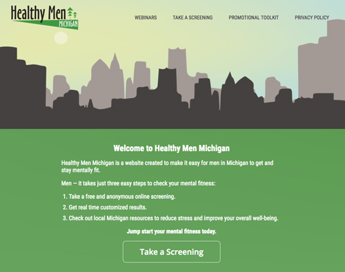Healthy Men Michigan website