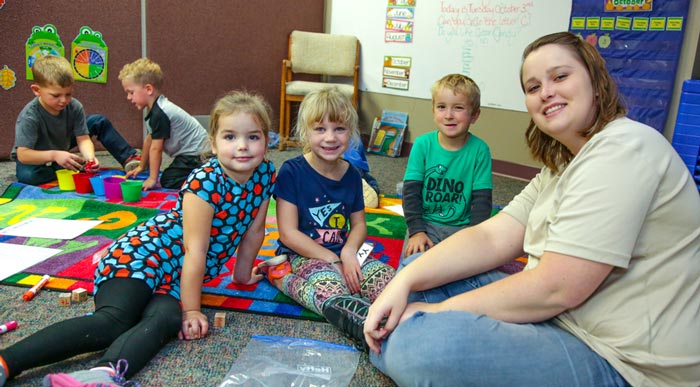 ECCCC staff and children