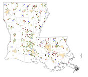 Selected Rural Healthcare Facilities in Louisiana
