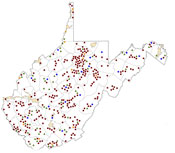 Selected Rural Healthcare Facilities in West Virginia
