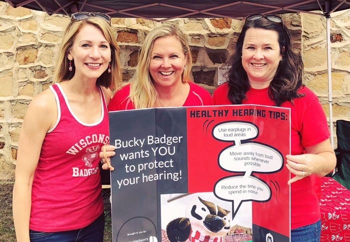 UW-Madison hearing tips booth