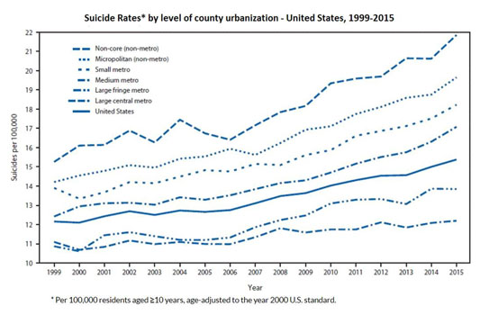 Graph of Suicide Rates