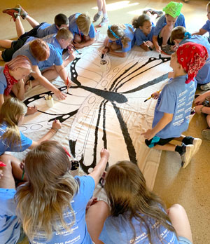 Camp Mariposa butterly painting