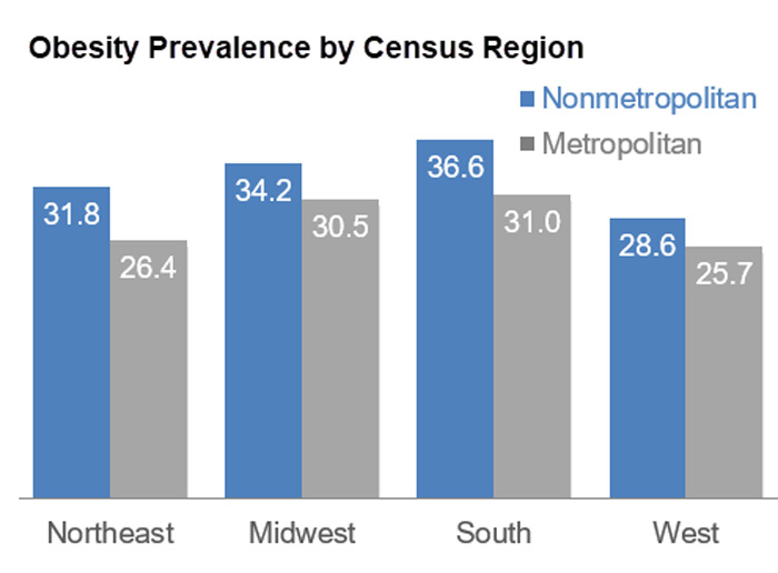 Obesity Prevalence by Census Region