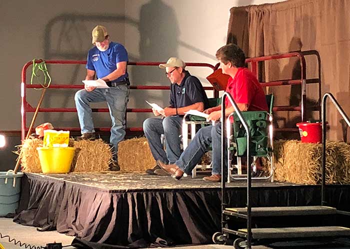 Farm Dinner Theater hay bale stage