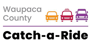 Waupaca county Catch a Ride logo