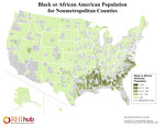 Black or African American Population for Nonmetropolitan Counties