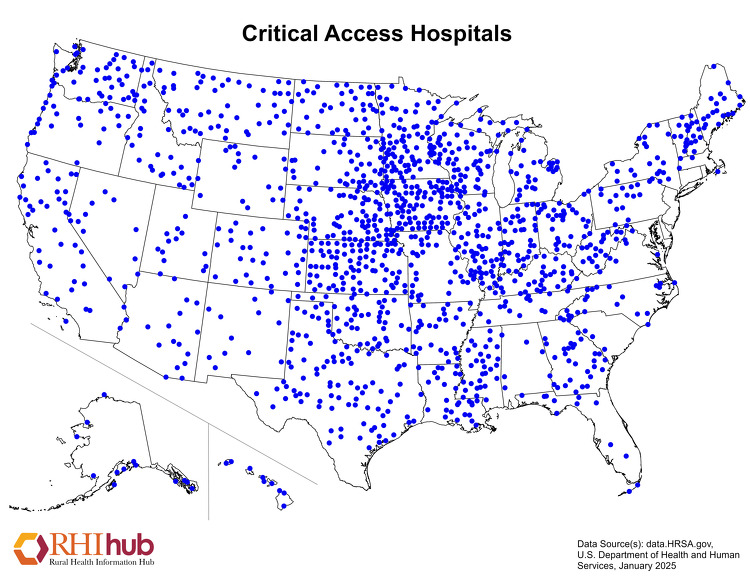 Map of Critical Access Hospitals