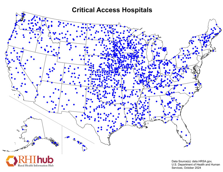 Map of Critical Access Hospitals