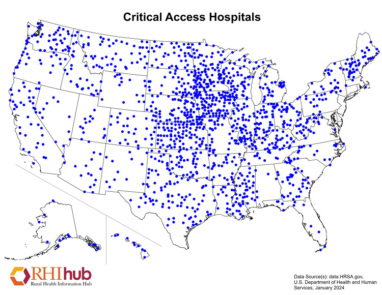 Map of Critical Access Hospitals