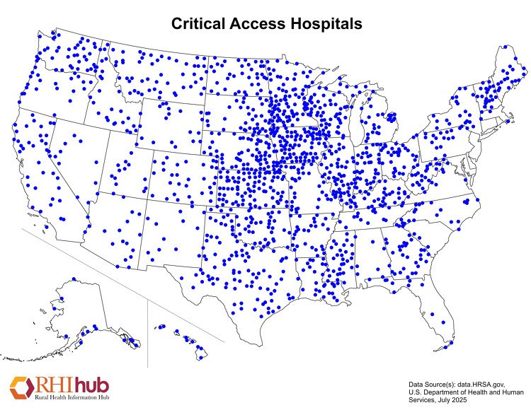 Map of Critical Access Hospitals