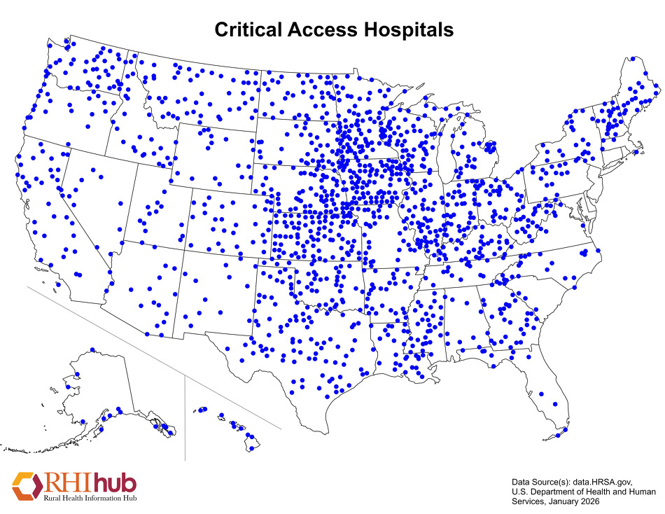 RHIhub Maps on Rural Healthcare Facilities
