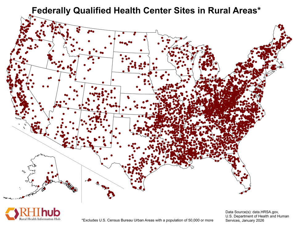 RHIhub Maps on Rural Healthcare Facilities