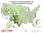 Hispanic/Latino Populations for Nonmetropolitan Counties