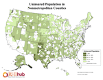 Uninsured Population in Nonmetropolitan Counties
