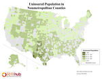 Uninsured Population in Nonmetropolitan Counties