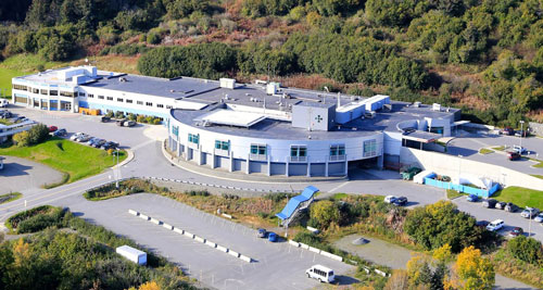 aerial view of South Peninsula Hospital 