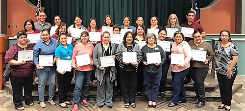 Texas CHWs with oral health training certificates