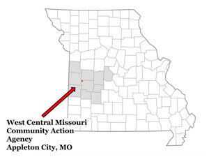 West Central Missouri Community Action Agency map