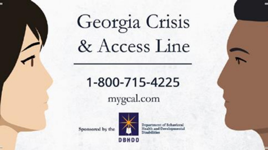 Georgia Crisis & Access Line flyer ad
