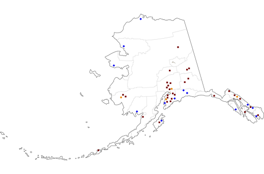 Alaska Rural Healthcare Facilities map