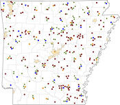 Selected Rural Healthcare Facilities in Arkansas