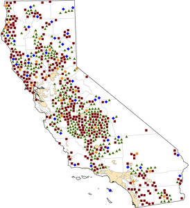 California Rural Healthcare Facilities map