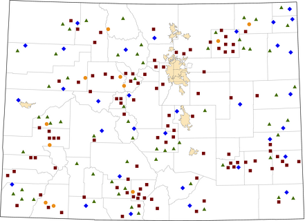 Colorado Rural Healthcare Facilities map