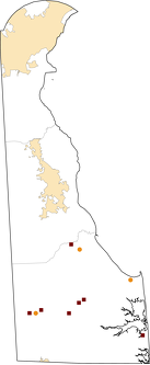 Delaware Rural Healthcare Facilities map