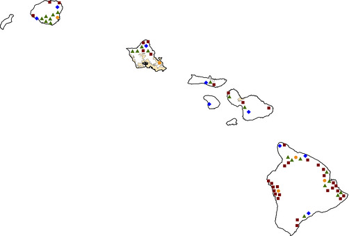 Hawaii Rural Healthcare Facilities map