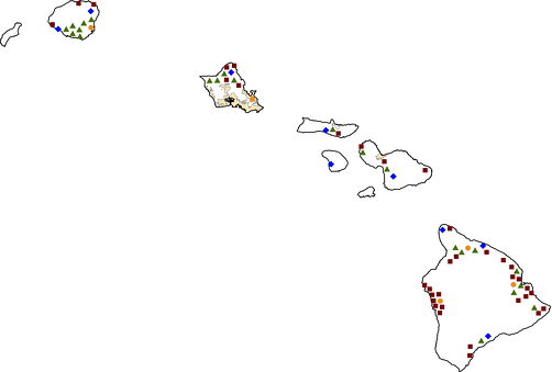 Hawaii Rural Healthcare Facilities map