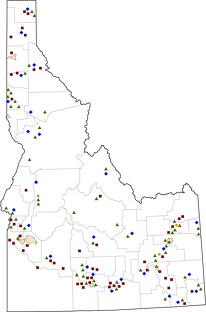 Idaho Rural Healthcare Facilities map