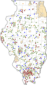 Illinois Rural Healthcare Facilities map