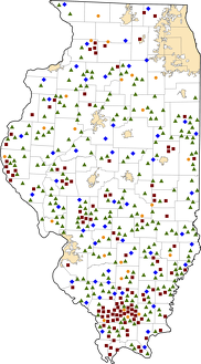Illinois Rural Healthcare Facilities map
