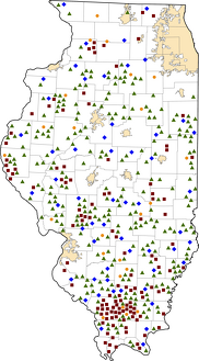 Illinois Rural Healthcare Facilities map