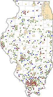 Illinois Rural Healthcare Facilities map