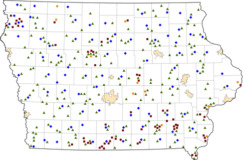 Iowa Rural Healthcare Facilities map