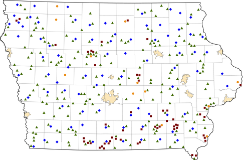 Iowa Rural Healthcare Facilities map