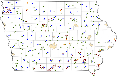 Iowa Rural Healthcare Facilities map
