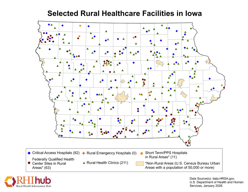RHIhub Maps on Rural Healthcare Facilities