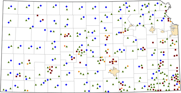 Kansas Rural Healthcare Facilities map