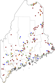 Maine Rural Healthcare Facilities map