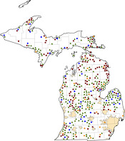 Selected Rural Healthcare Facilities in Michigan