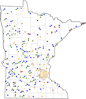 Minnesota Rural Healthcare Facilities map