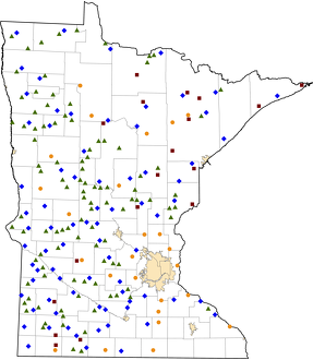 Minnesota Rural Healthcare Facilities map