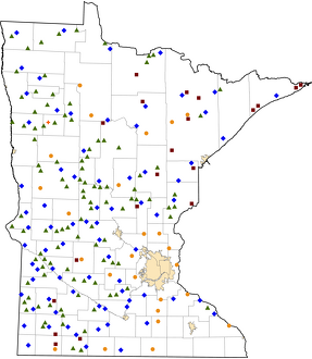 Minnesota Rural Healthcare Facilities map