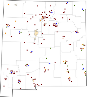 New Mexico Rural Healthcare Facilities map