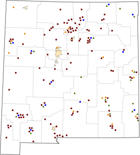 New Mexico Rural Healthcare Facilities map
