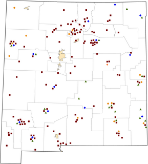 New Mexico Rural Healthcare Facilities map