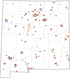 New Mexico Rural Healthcare Facilities map